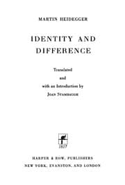 Identity and Difference