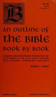 An outline of the Bible, book by book