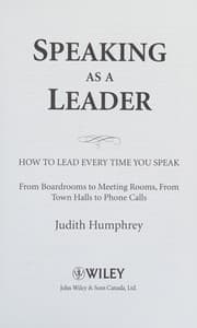 Speaking as a leader
