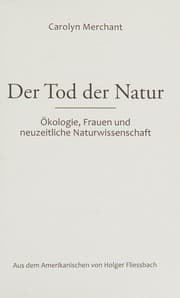 The death of nature: women, ecology, and the scientific revolution