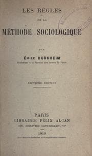 The rules of sociological method