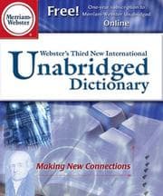 Webster's third new international dictionary