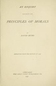 An enquiry concerning the principles of morals