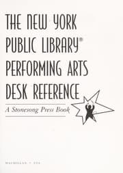 The New York Public Library performing arts desk reference