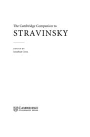 The Cambridge companion to Stravinsky