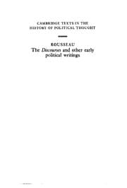 The discourses and other early political writings